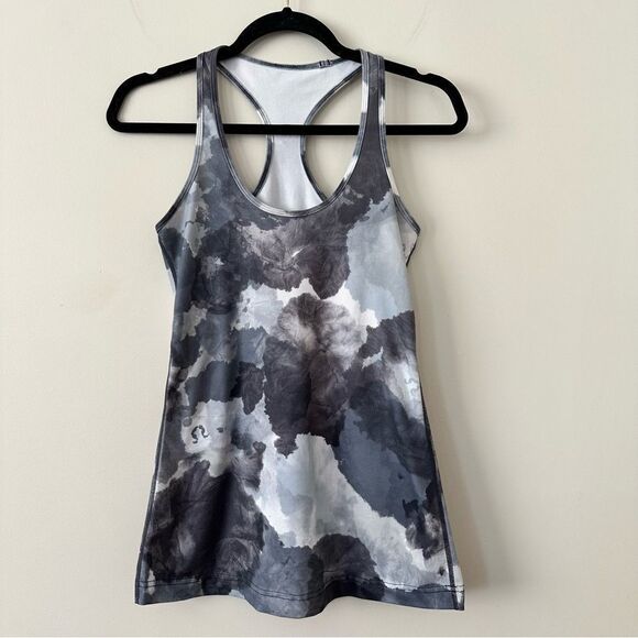 Lululemon-Rare Cool Racerback-White Coal Tinted Canvas Super - Picture 2 of 9